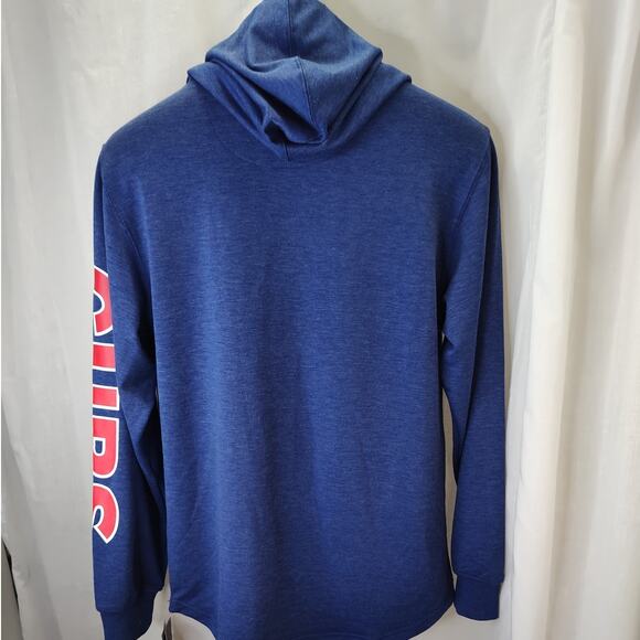 MLB True Fan Chicago Cubs Hooded Henley w/ Pocket, Small, NWT - Picture 6 of 9